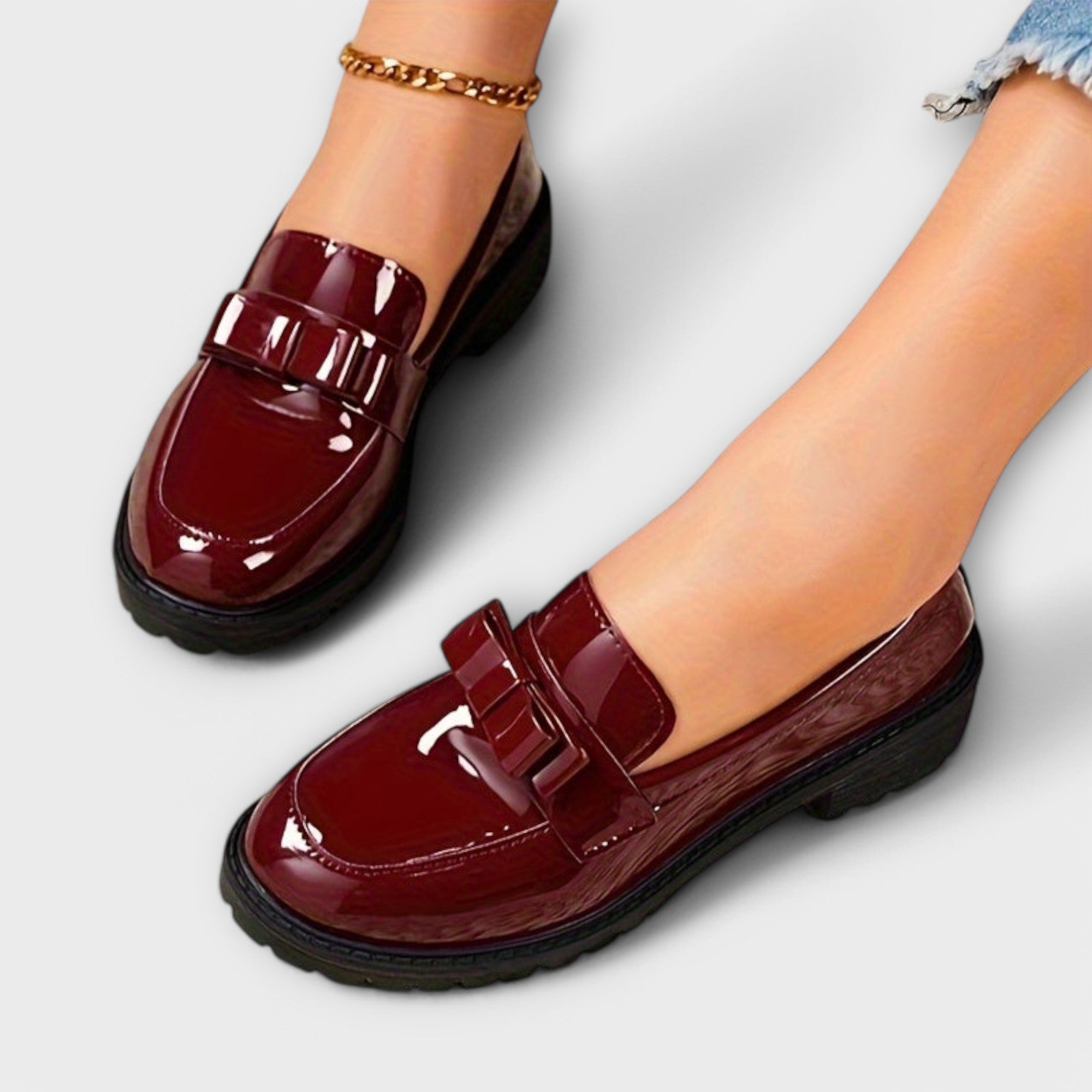 Penny Women's Loafers | Soft Leather, Classic Black Design 3