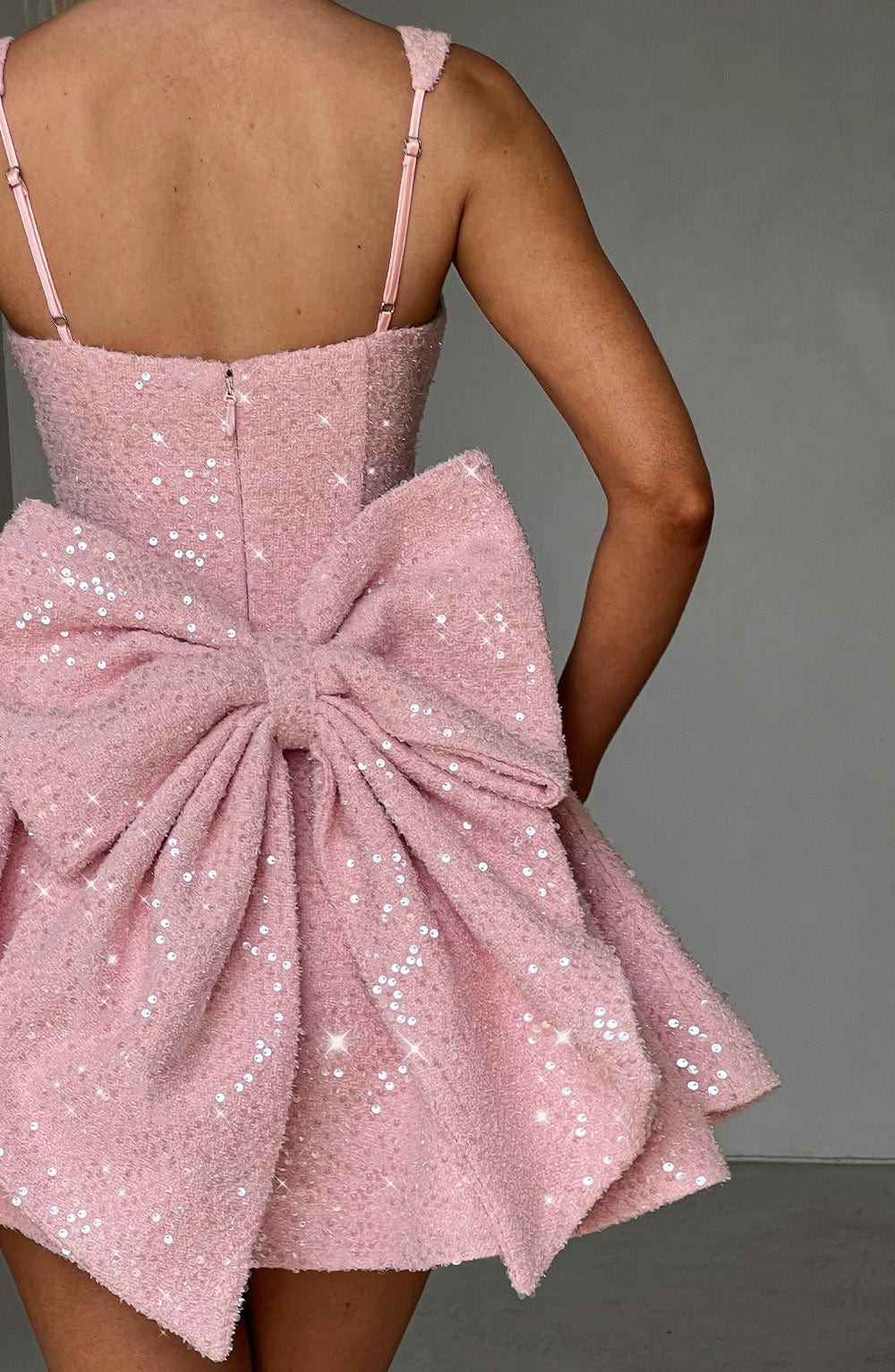 Romy Women's Mini Dress | Sequin Bow Detail, Cocktail Dress 7