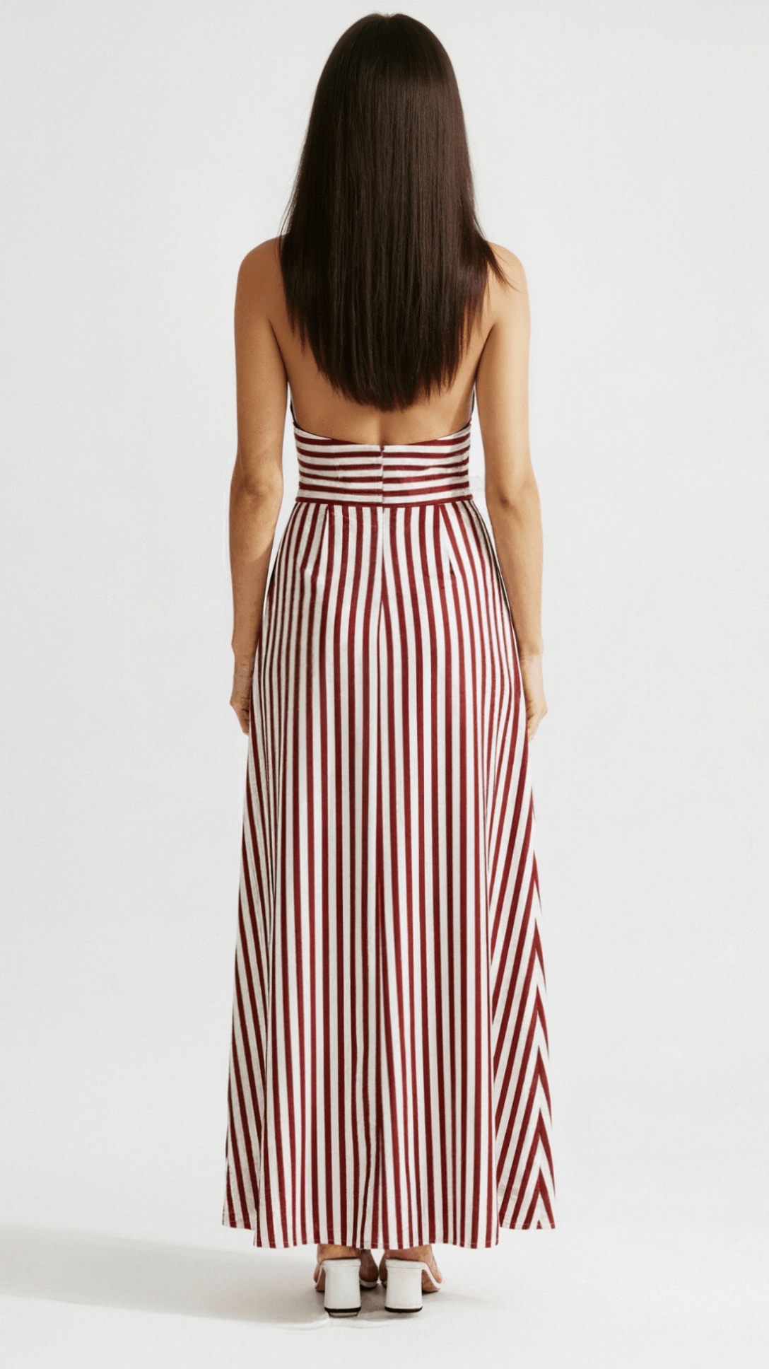 Sandy Women's Maxi Dress | Striped V-Neck, Breezy Summer Elegance 4