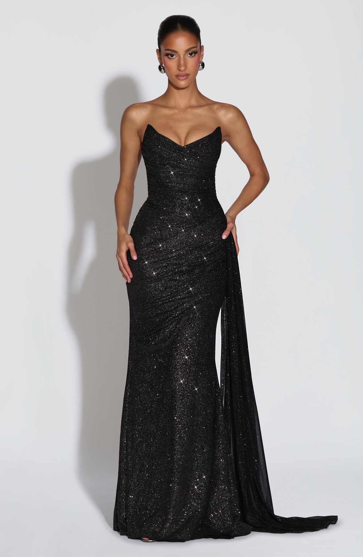 Sapphire Women's Maxi Dress | Structured Bust, Sparkle Finish 0