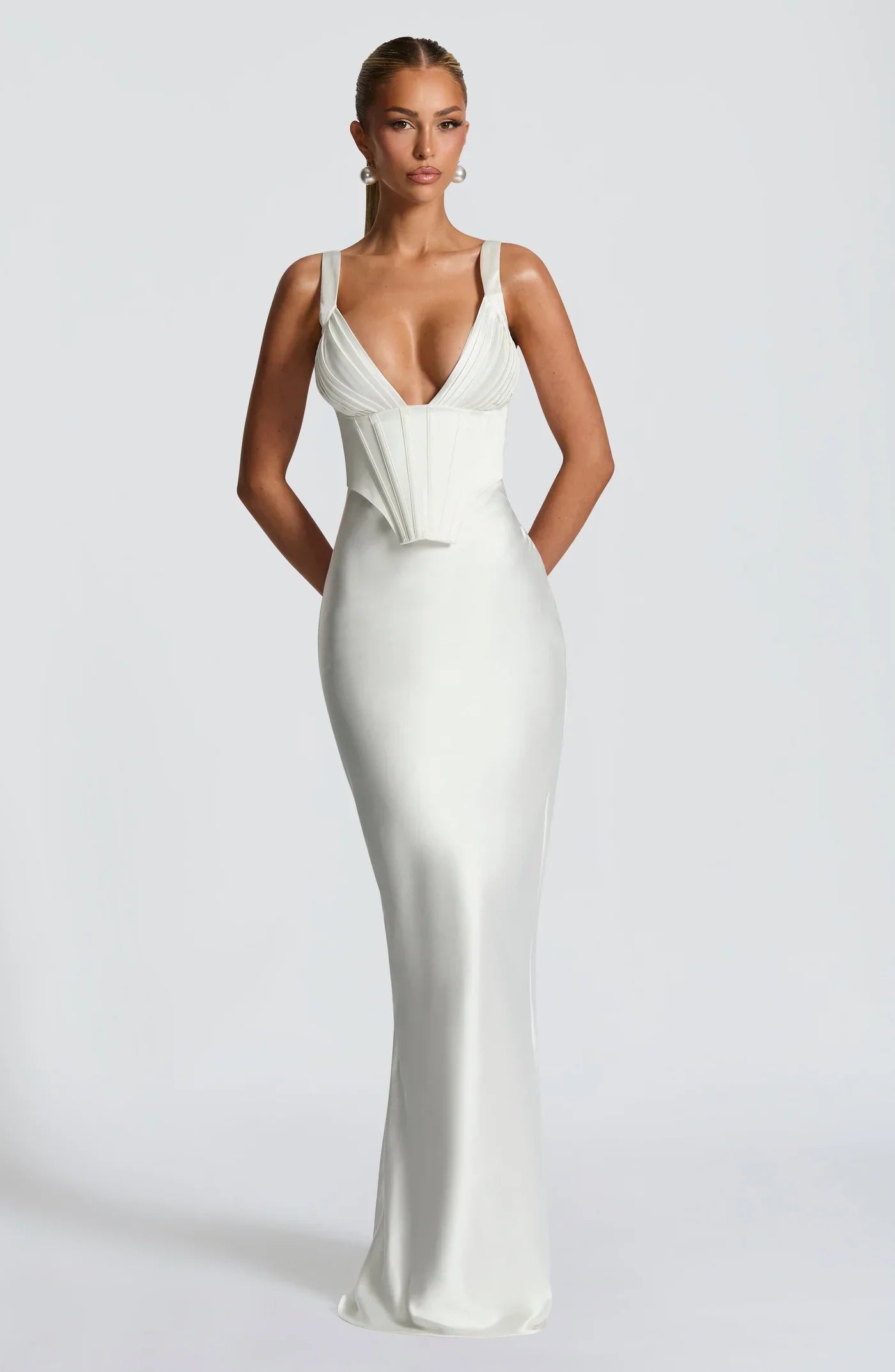 Sera Women's Cocktail Dress | Elegant Scarlet, Corset-Inspired Design 1
