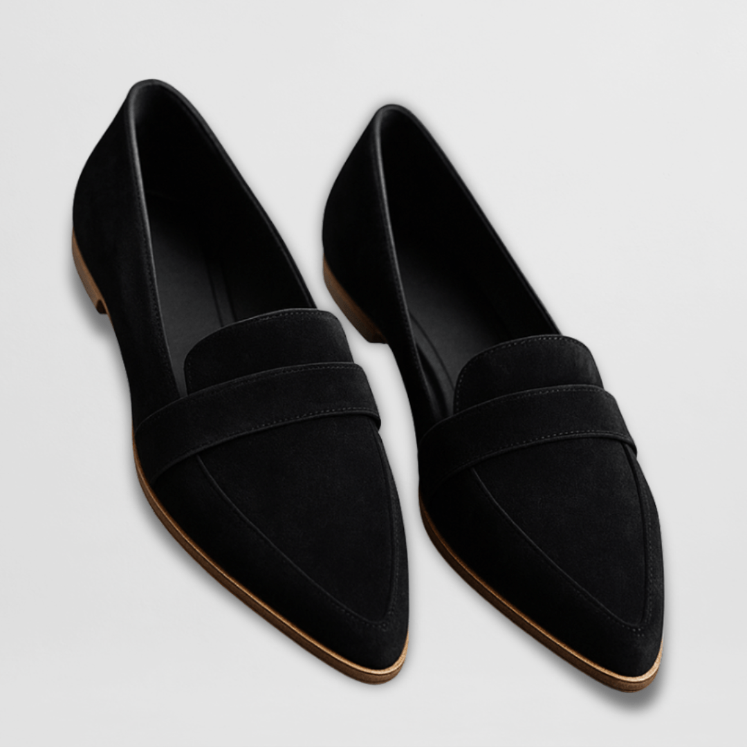 Sienna Women's Black Loafers | Pointed Toe, All-Day Comfort 2