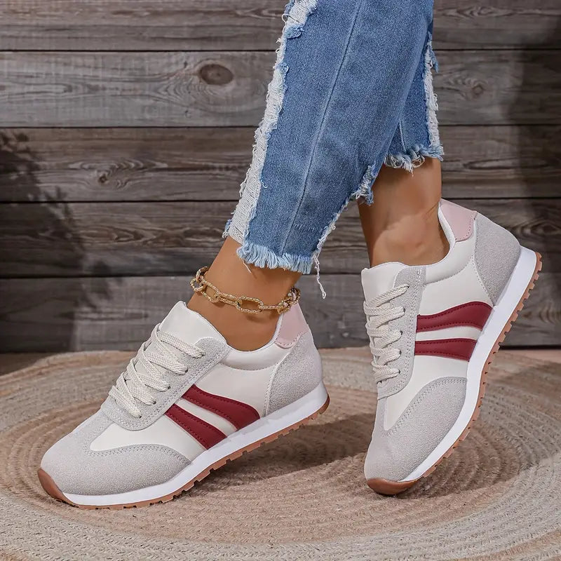 Sleek Women's Sneakers | Casual Lace-Up Design, Durable Synthetic Upper 1