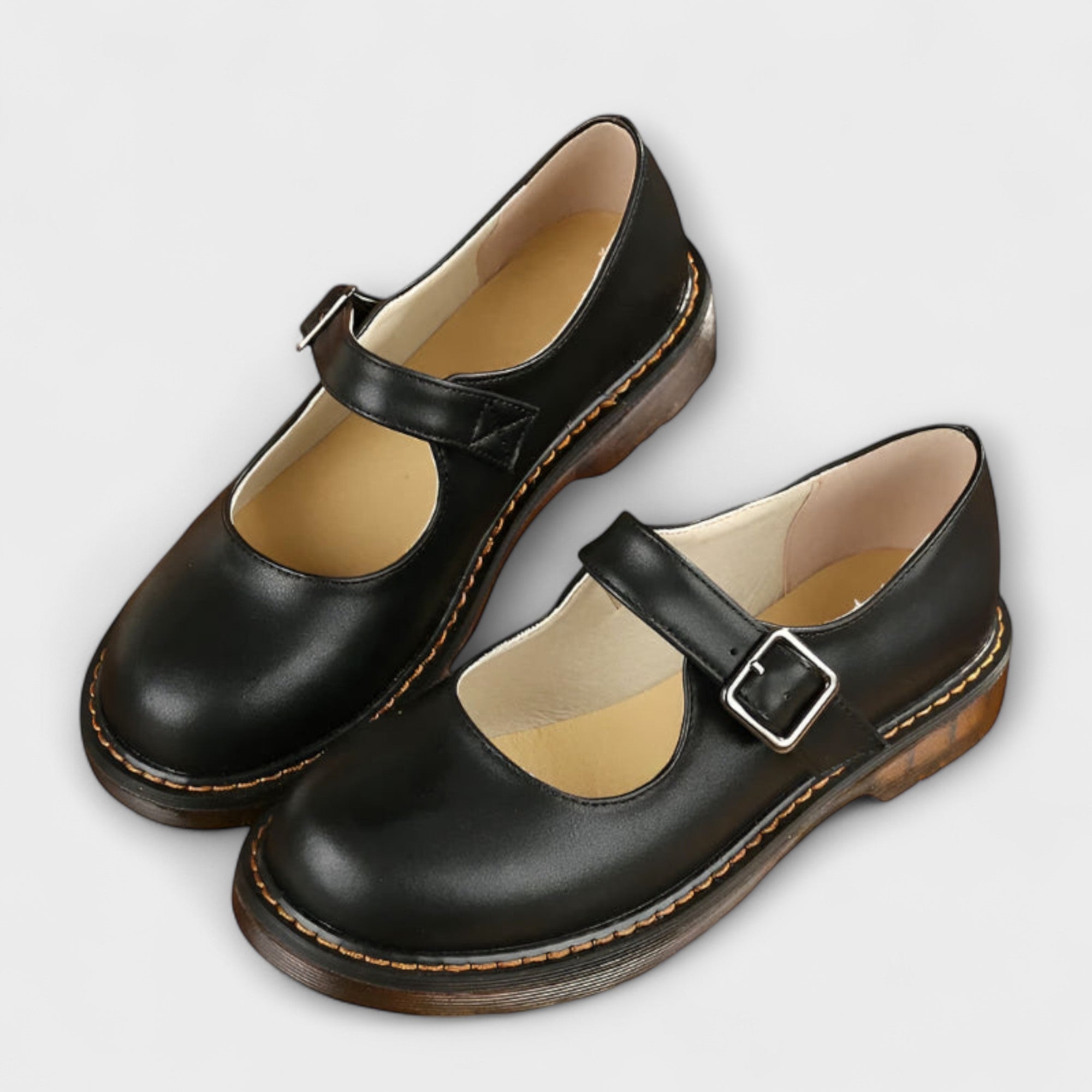 Sleek Women's Strap Shoes | Adjustable Buckle, Classic Design 1
