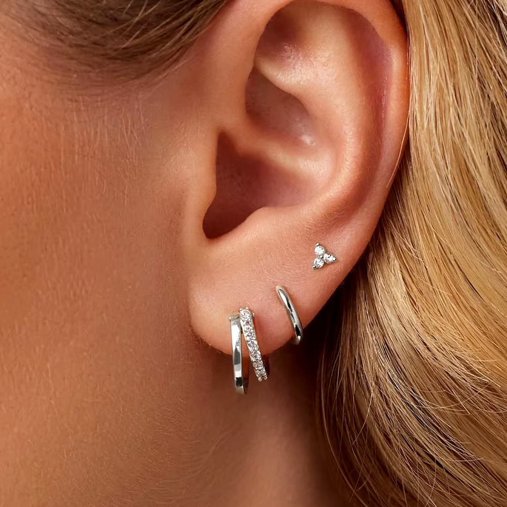 Tara Women's Stud Earrings | Sterling Silver with Crystals, Hypoallergenic 5