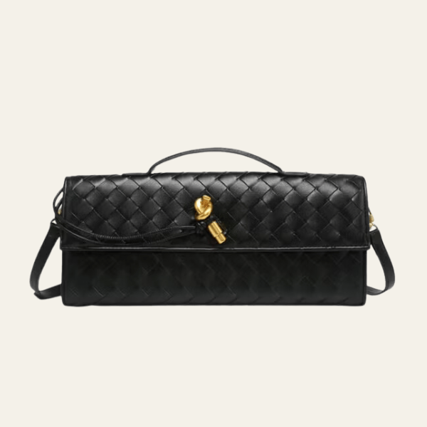 Vara Women's Clutch Bag | Woven Vegan Leather, Elegant Design 0