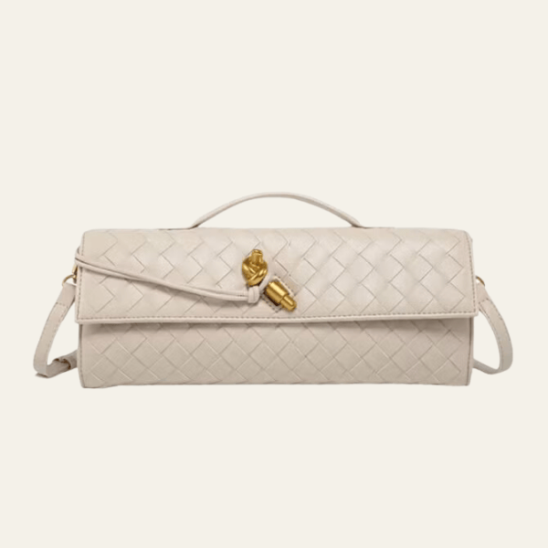 Vara Women's Clutch Bag | Woven Vegan Leather, Elegant Design 10