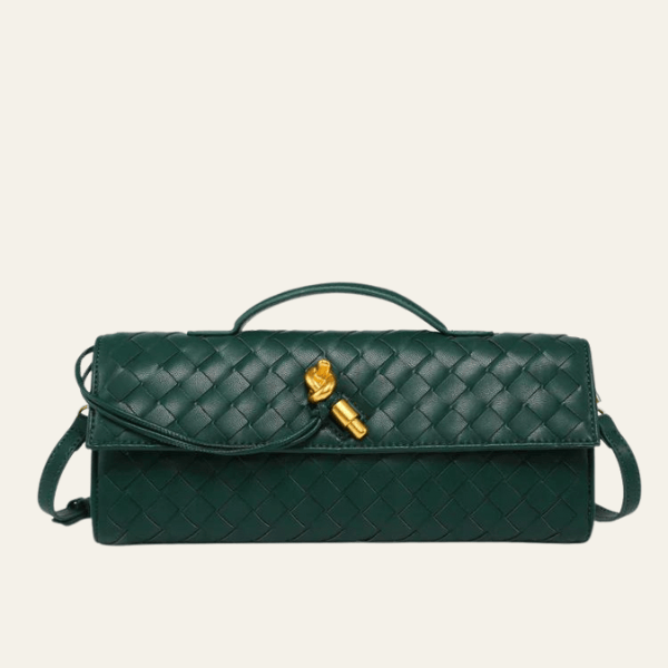 Vara Women's Clutch Bag | Woven Vegan Leather, Elegant Design 11