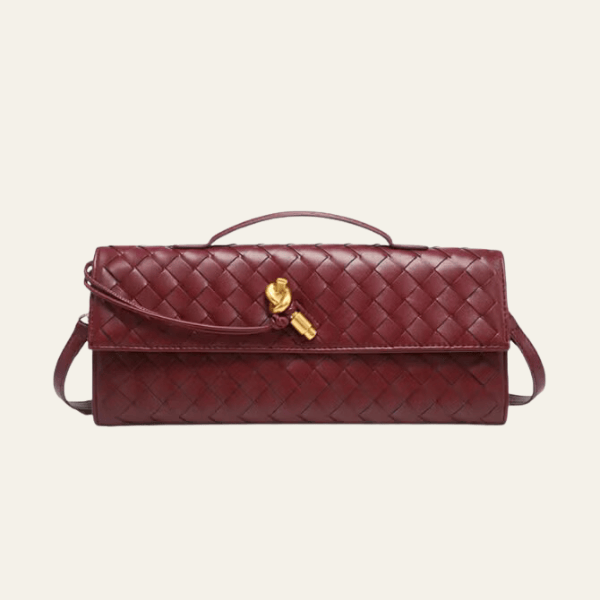 Vara Women's Clutch Bag | Woven Vegan Leather, Elegant Design 8