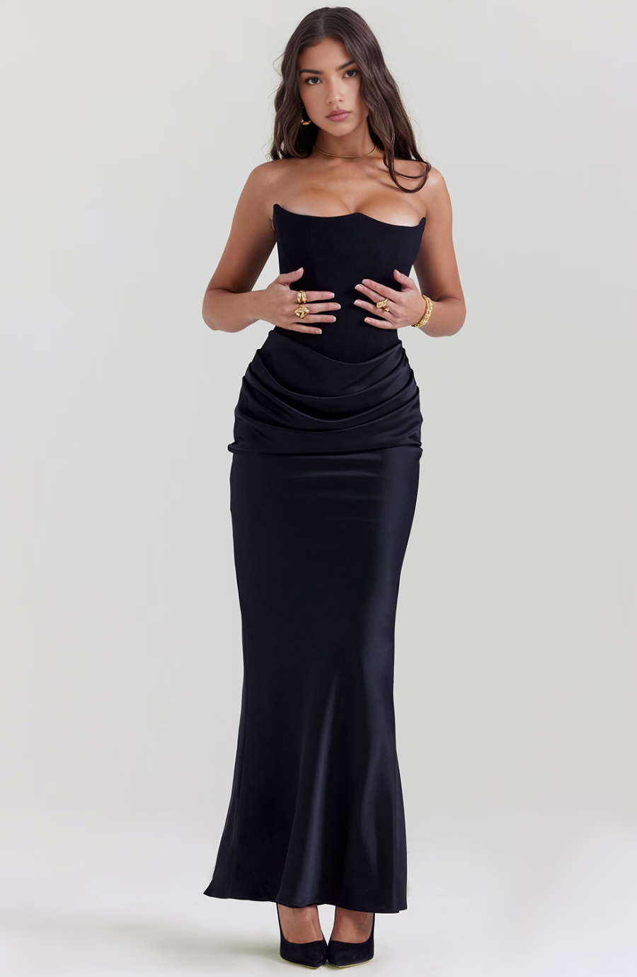 Vera Women's Maxi Dress | Structured Corset Design 0