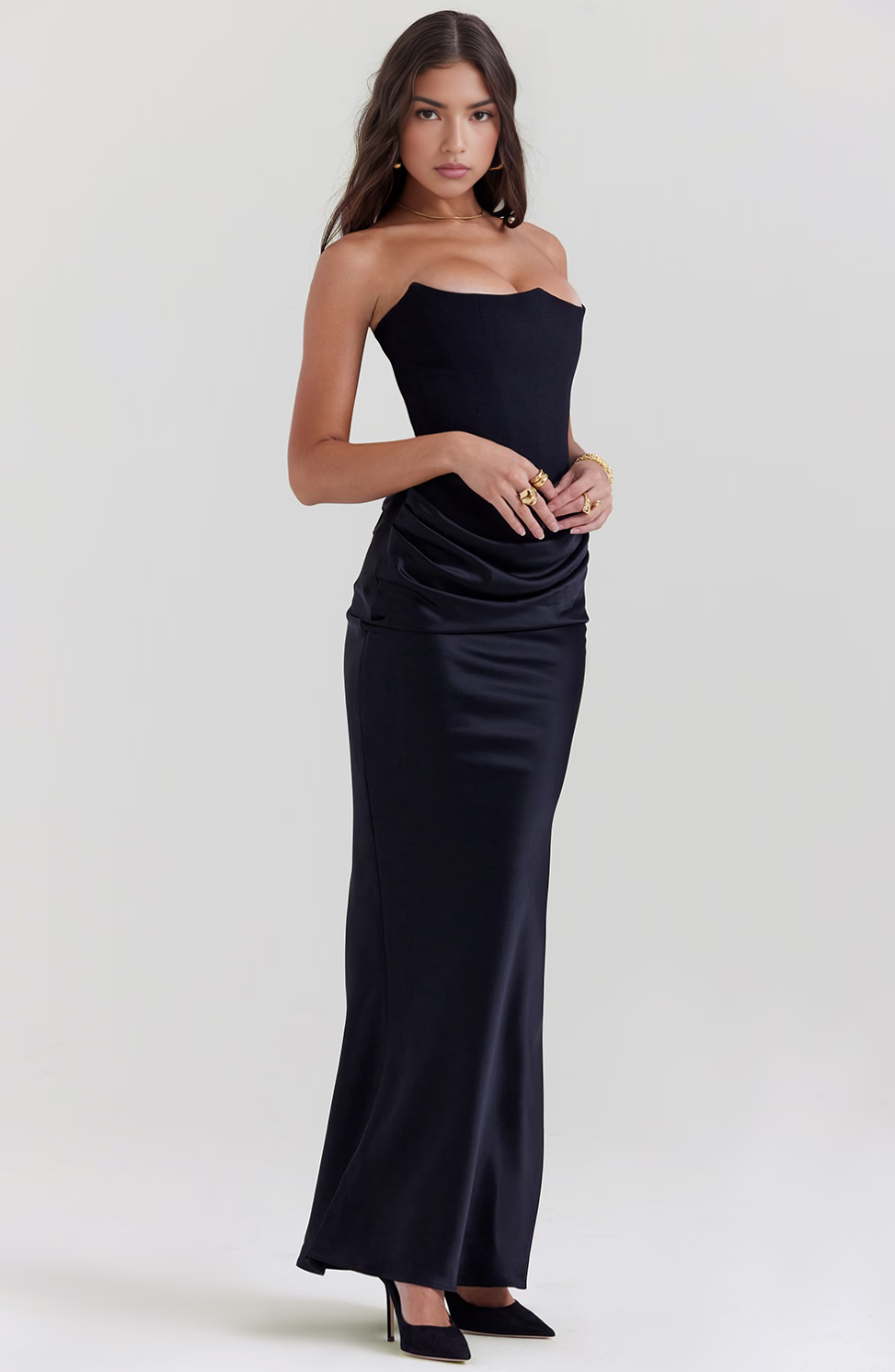 Vera Women's Maxi Dress | Structured Corset Design 8
