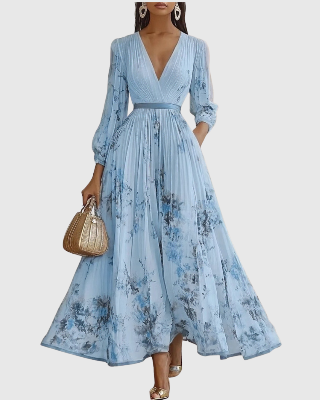 Vera Women's Midi Dress | Floral A-Line, Sleeveless Summer Style 5