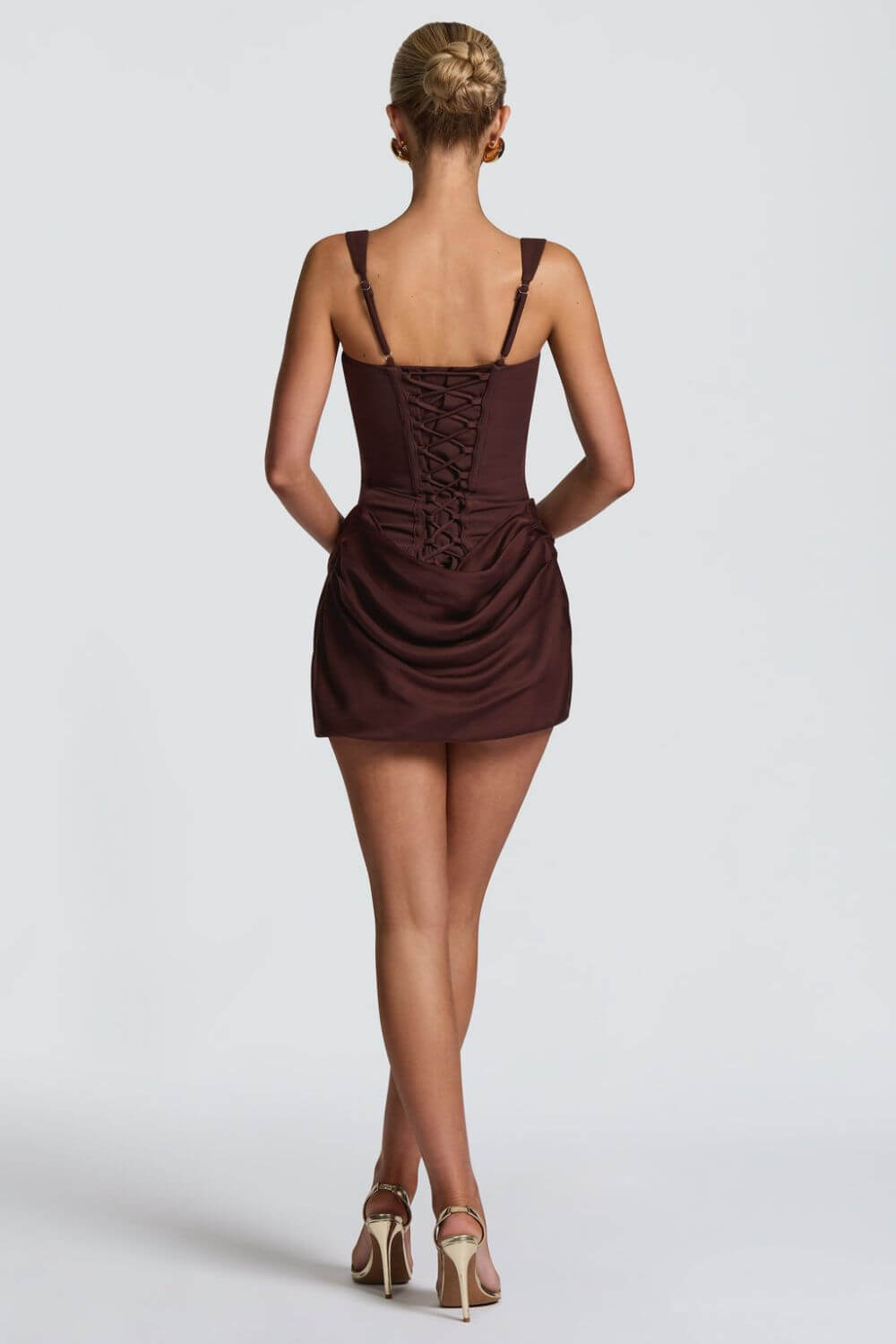 Vera Women's Mini Dress | High-Density Stretch Satin, Body-Hugging Cocktail Dress 5