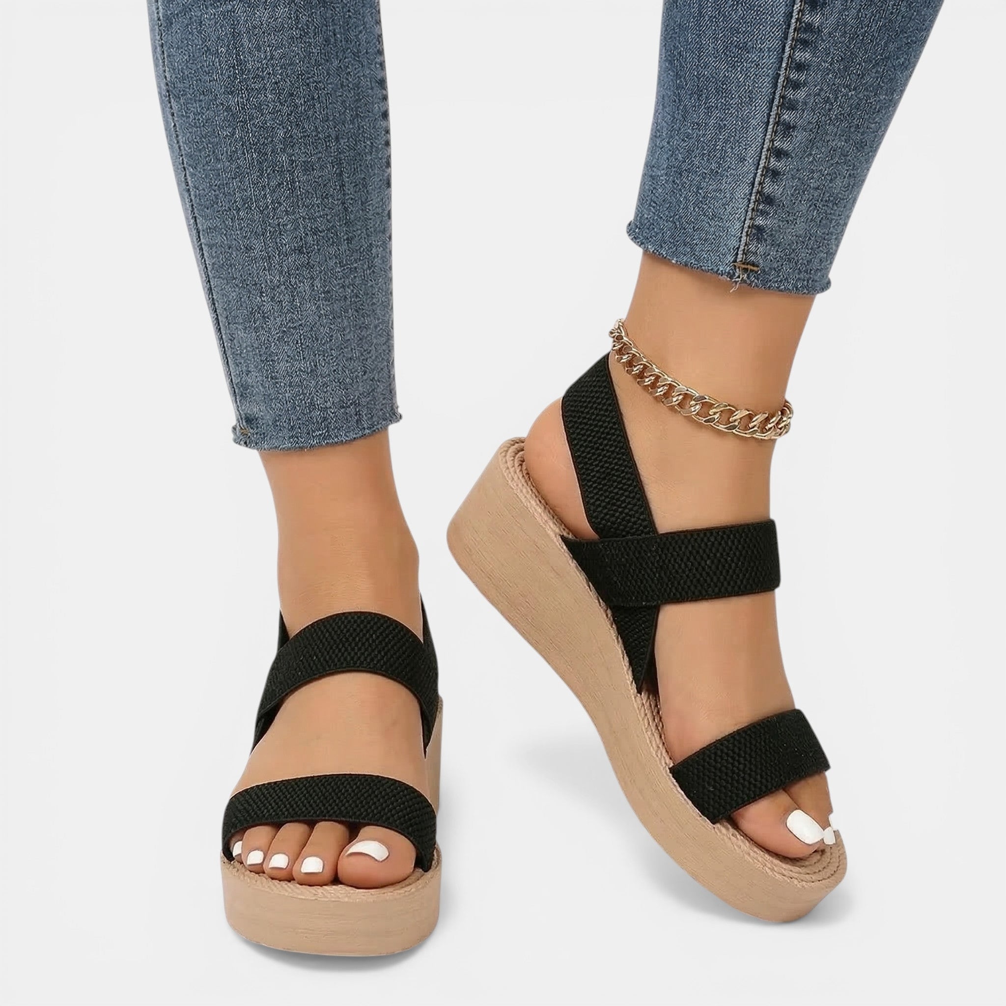 Wendy Women's Platform Sandals | Open Toe Wedge, Casual Summer Footwear 3