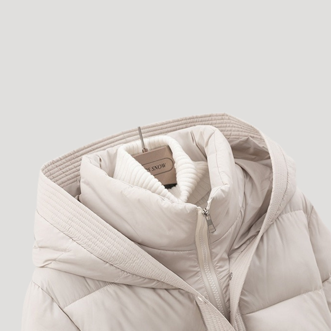 Wendy Women's Puffer Jacket | Lightweight with Hood & Belt 5