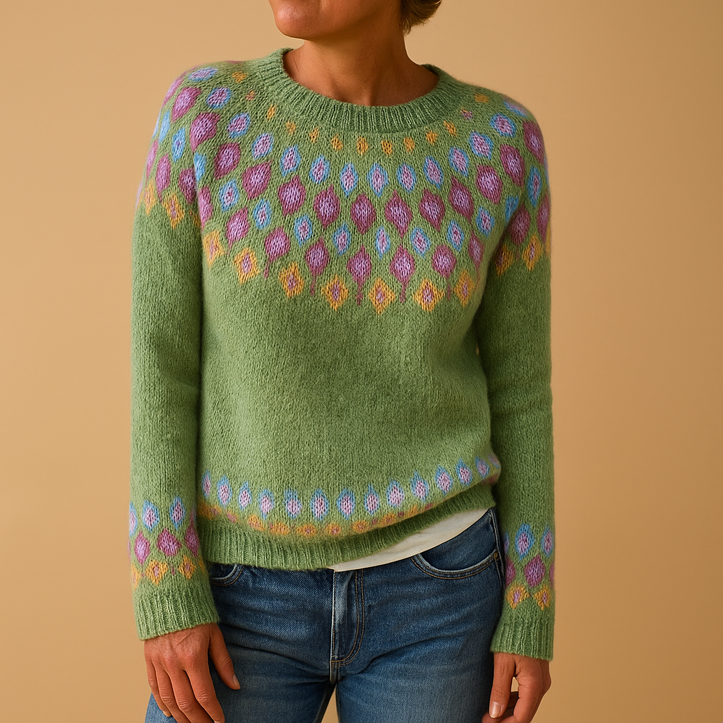 Wendy Women's Wool Jumper | Unique Pattern, Cozy Fit 0