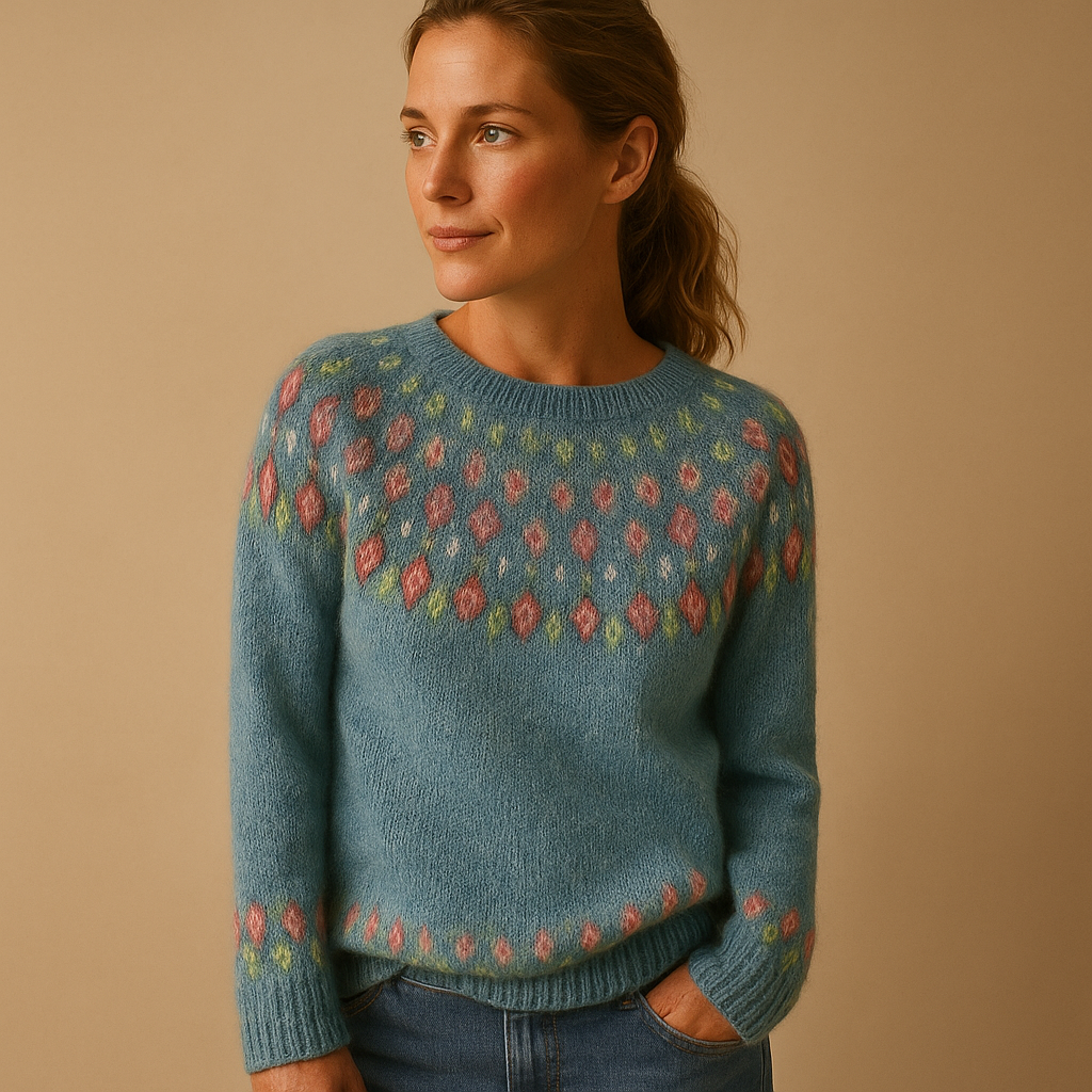 Wendy Women's Wool Jumper | Unique Pattern, Cozy Fit 1