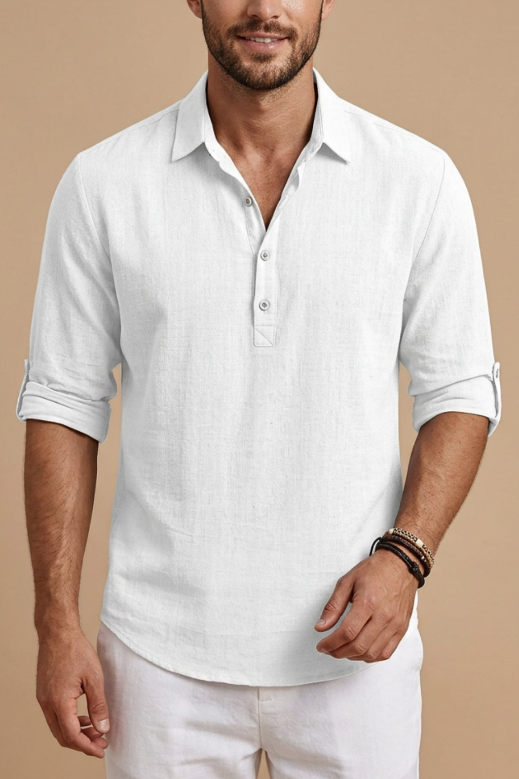 Men's Linen Polo Shirt – Classic Fit Summer Style