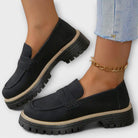 Ava Women's Black Loafers | Cushioned Comfort, Classic Style 0
