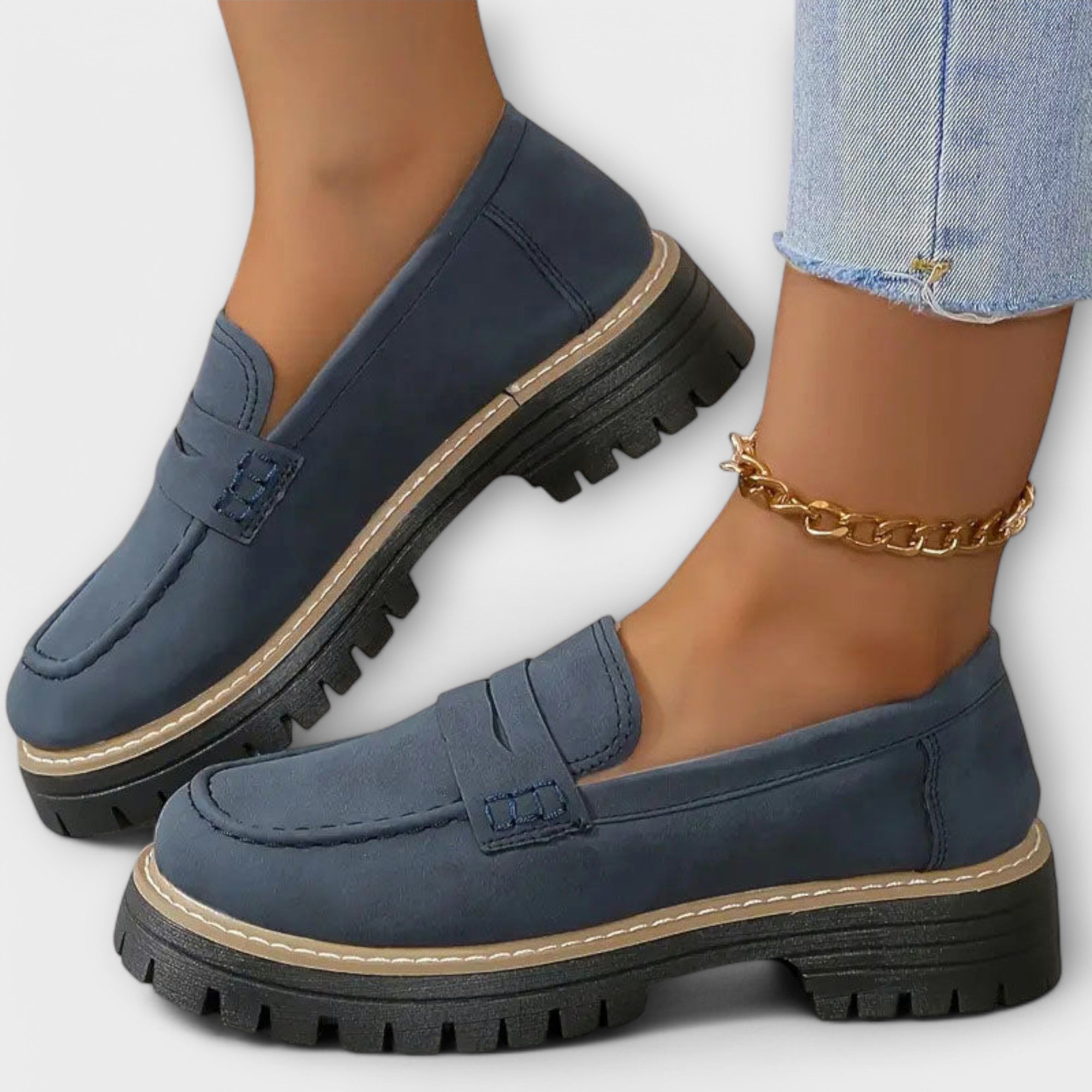 Ava Women's Black Loafers | Cushioned Comfort, Classic Style 5