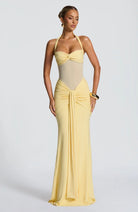 Ava Women's Evening Gown | Lightweight Satin, Elegant Halterneck Design 0