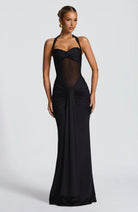 Ava Women's Evening Gown | Lightweight Satin, Elegant Halterneck Design 1