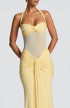 Ava Women's Evening Gown | Lightweight Satin, Elegant Halterneck Design 3