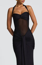 Ava Women's Evening Gown | Lightweight Satin, Elegant Halterneck Design 5