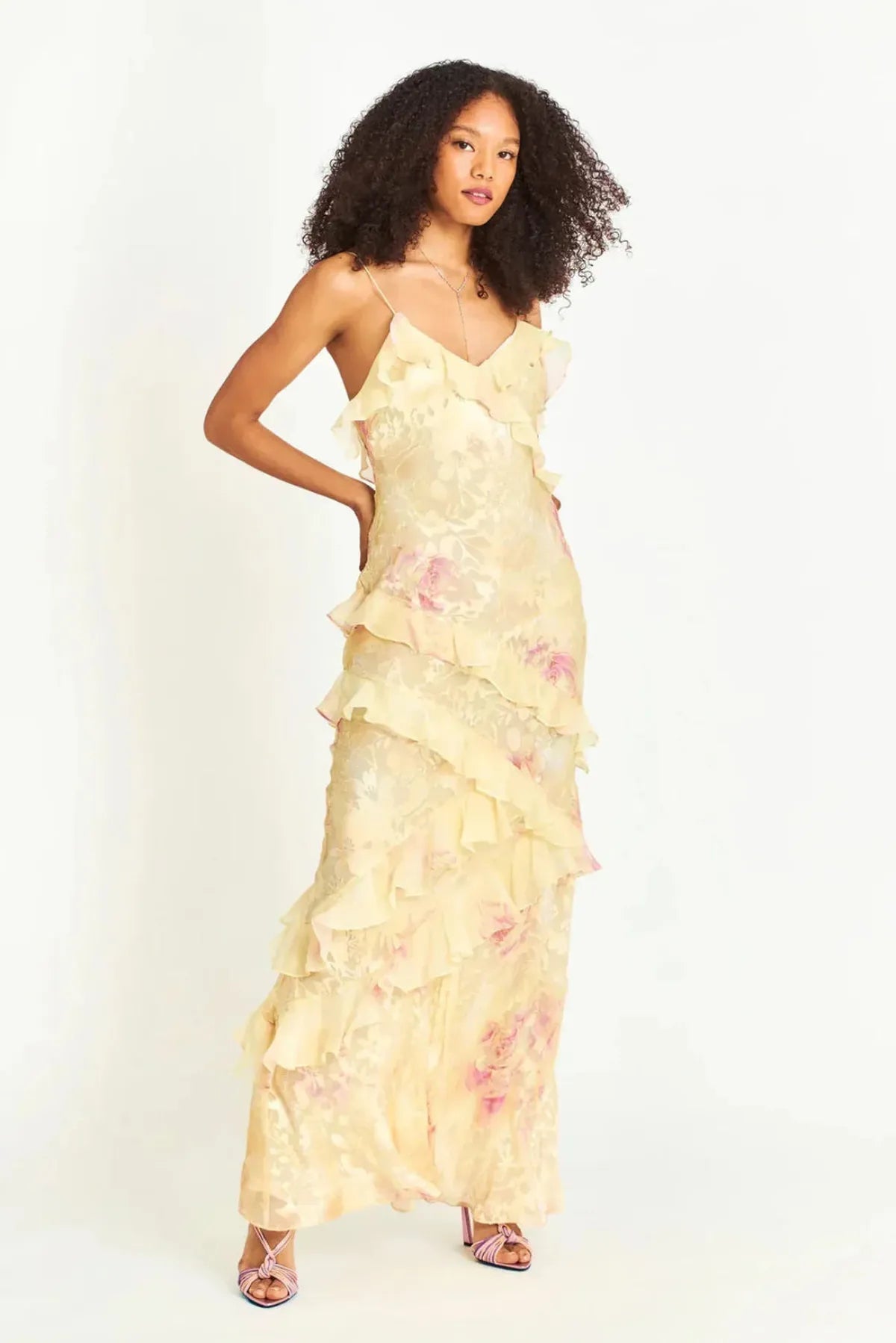 Ava Women's Maxi Dress | Floral Print with Ruffles, Lightweight Summer Fashion 5