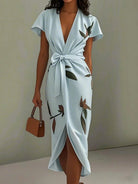 Ava Women's Maxi Dress | Luxurious Fabric, Elegant Wrap Design 8