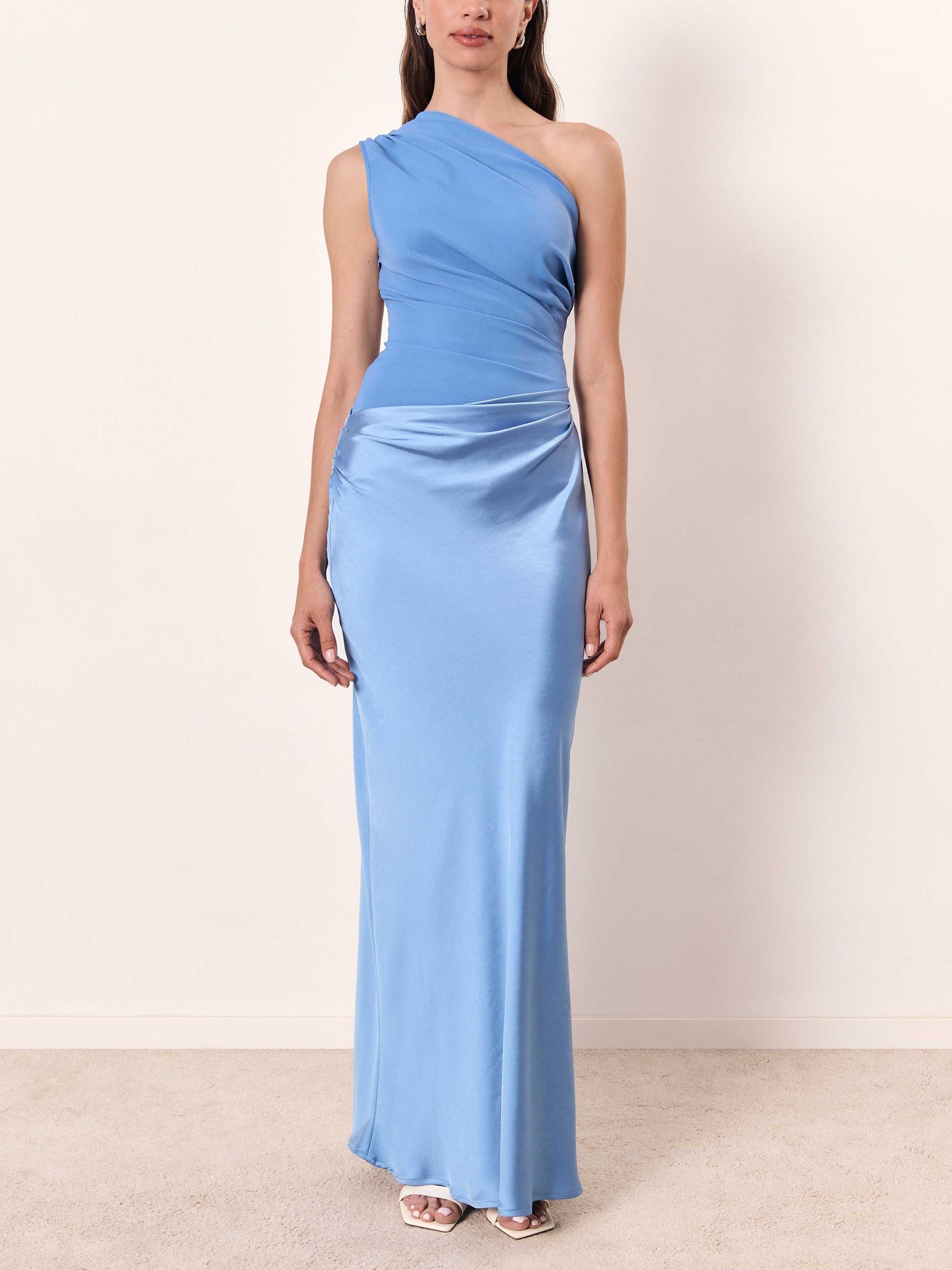 Ava Women's Maxi Dress | One Shoulder Pleated Design, Elegant Summer Dress 8