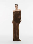 Ava Women's Maxi Dress | Soft Tulle, Elegant Bardot Design 0