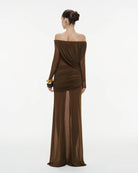 Ava Women's Maxi Dress | Soft Tulle, Elegant Bardot Design 1