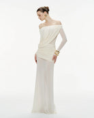 Ava Women's Maxi Dress | Soft Tulle, Elegant Bardot Design 6
