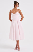 Ava Women's Midi Dress | Asymmetric Neckline, Side Split 8