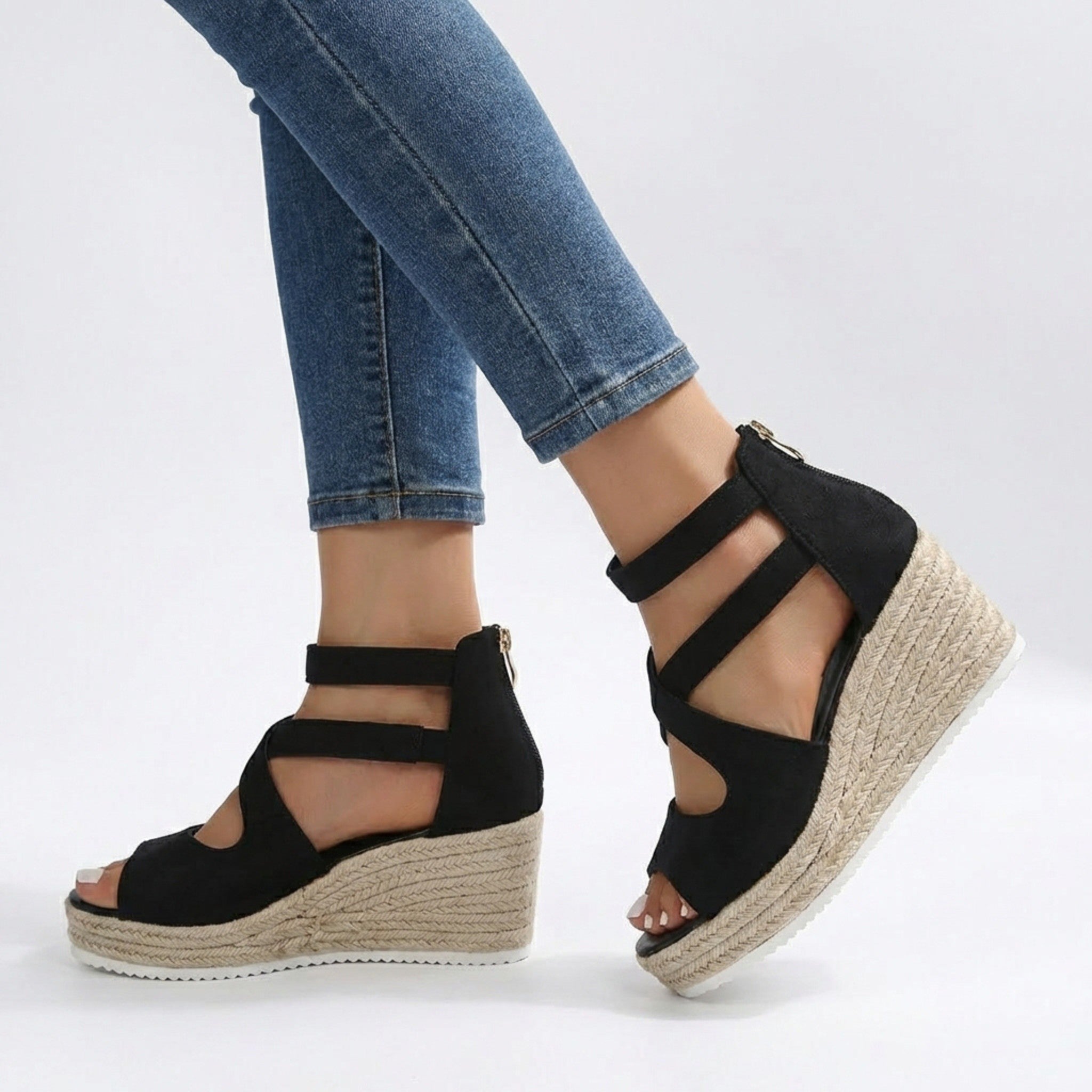 Ava Women's Platform Sandals | Open Toe Espadrille Design, Chic Cut-Outs 1