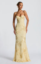 Aveline Women's Evening Gown | Floral Corset Design, Formal Dress 5