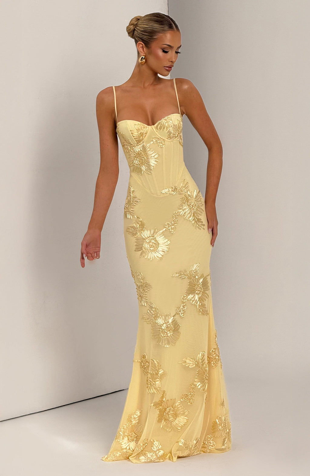 Aveline Women's Evening Gown | Floral Corset Design, Formal Dress 7