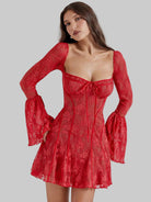 Ayla Women's Mini Dress | Sheer Lace, Romantic Cocktail Elegance 1