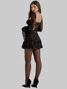 Ayla Women's Mini Dress | Sheer Lace, Romantic Cocktail Elegance 5