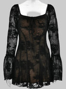 Ayla Women's Mini Dress | Sheer Lace, Romantic Cocktail Elegance 7