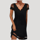 Bella Women's Black Mini Dress | Lace Detail, Elegant 1