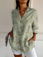 Bella Women's Blouse | Breathable Cotton, Long Sleeve Elegant Top 1
