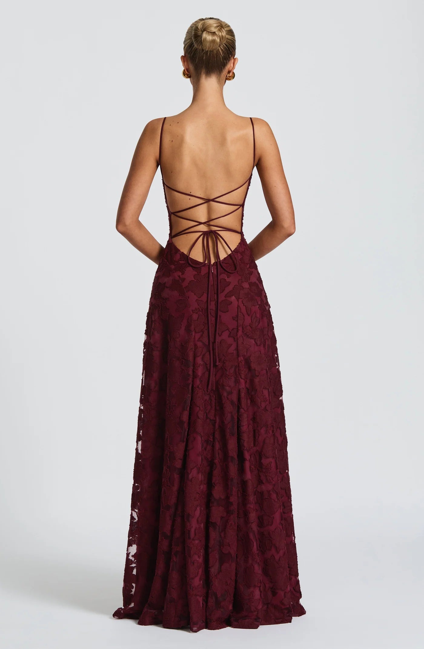 Bella Women's Evening Gown | Floral Motif, Elegant Design 1