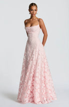 Bella Women's Evening Gown | Floral Motif, Elegant Design 8