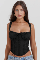 Bella Women's Lace-Up Waist Corset | Cotton Blend with Delicate Lace Trim 9