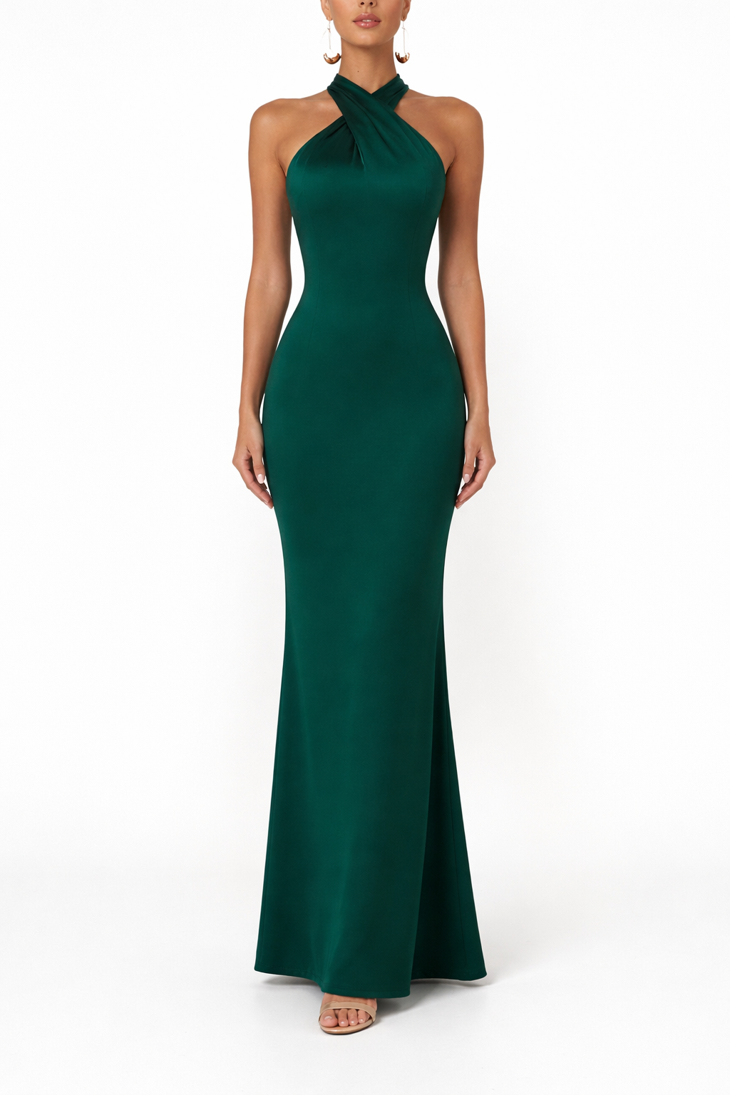 Bella Women's Maxi Dress | Backless Halter Design for Formal Events 0