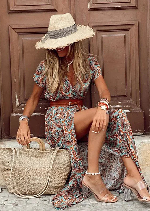 Bella Women's Maxi Dress | Floral Print, Lightweight Fabric 7