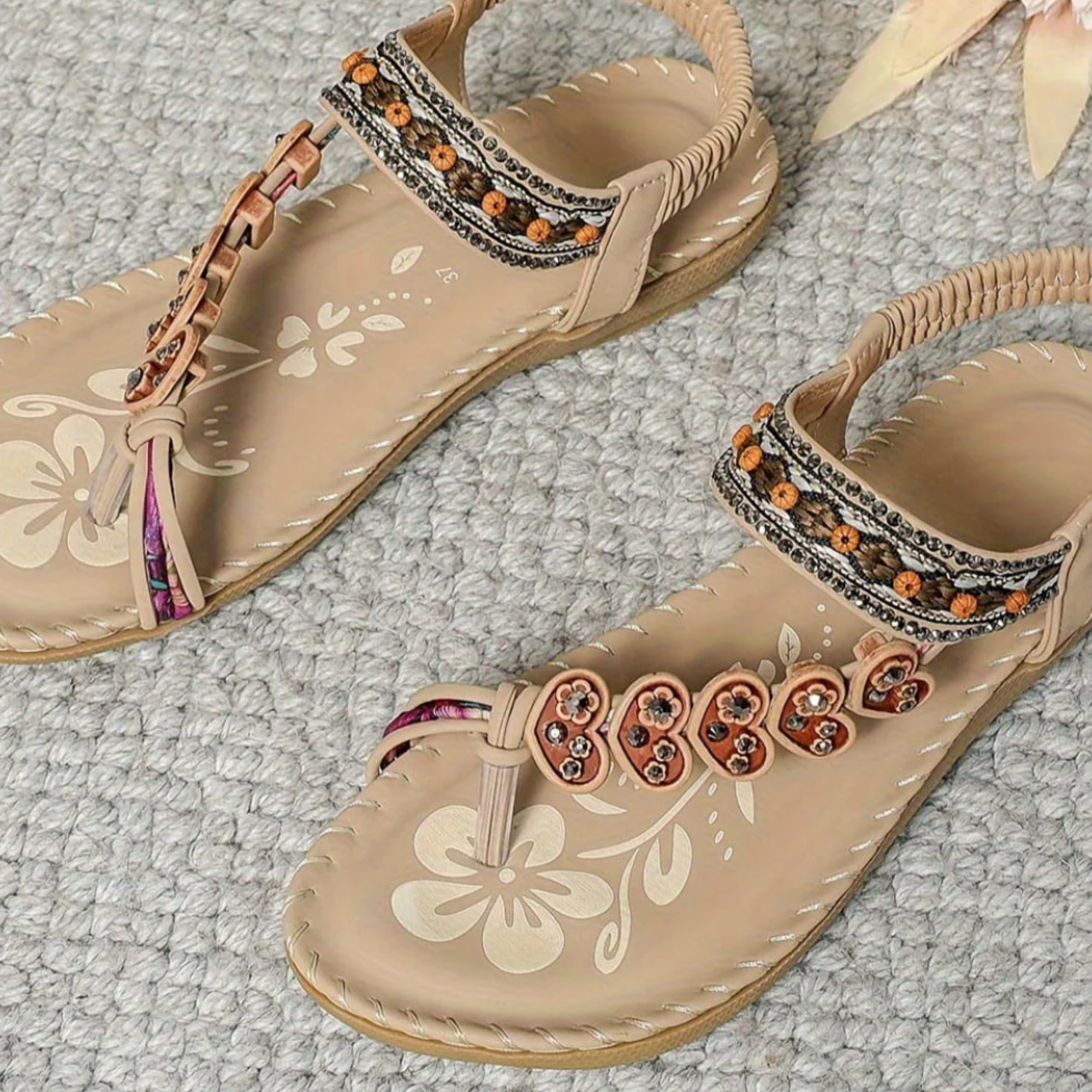 Bella Women's Sandals | Bohemian T-Strap with Arch Support 6