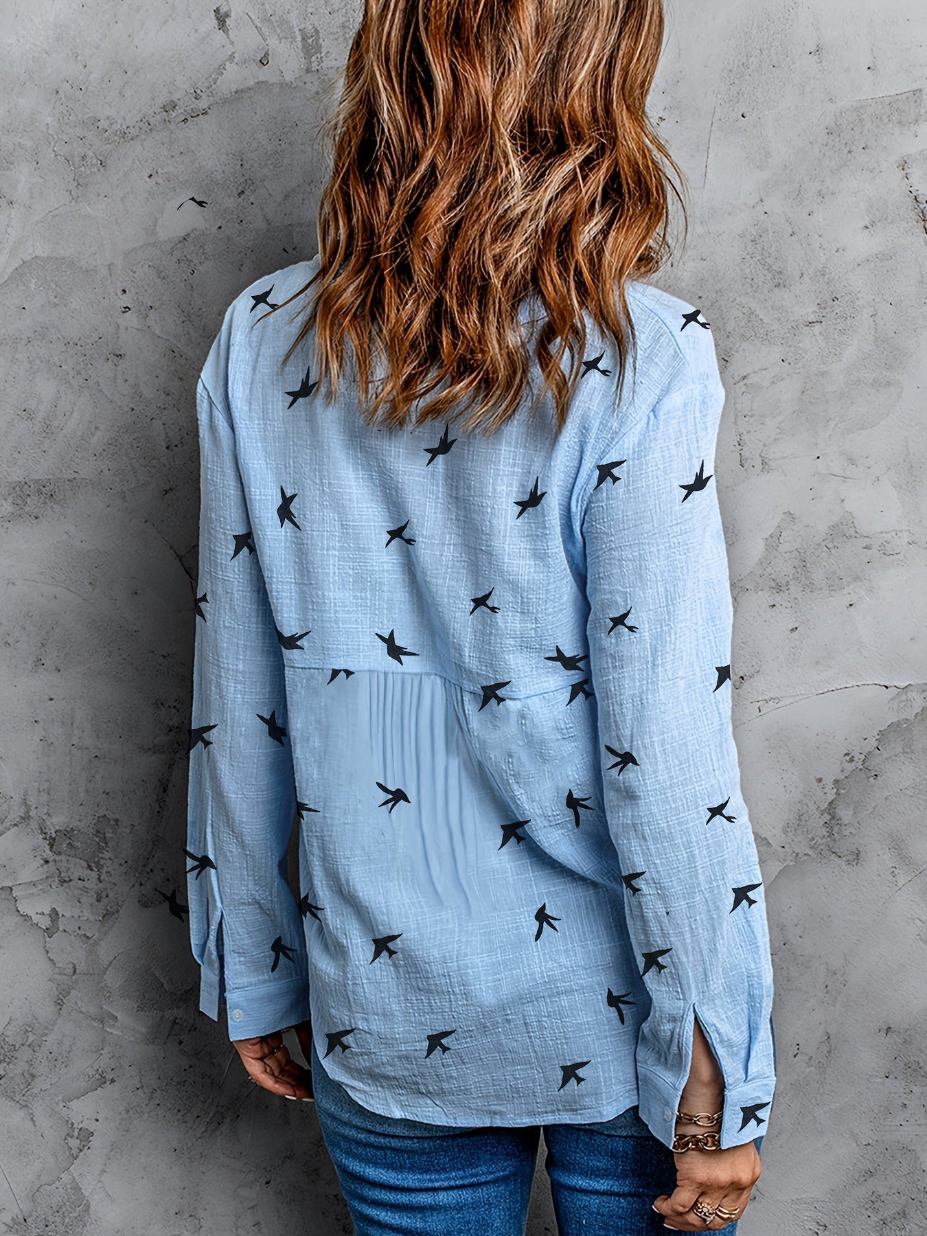 Bella Women's Shirt | Printed Polyester Blend, Long Sleeve 4
